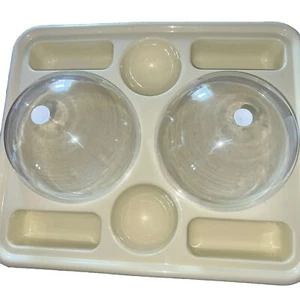 Large Rare Vintage Food Serving Tray Hard Plastic MCM W/ Box Excellent - Picture 1 of 10