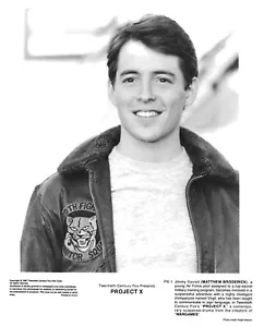 Matthew Broderick 1987 BW 8x10 Foto Brillante Proyecto X - Imagen 1 de 1