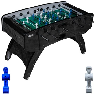 Fußball Tischkicker Design Schwarz grünes Spielfeld Figuren Blau Weiss 80kg - Bild 1 von 9