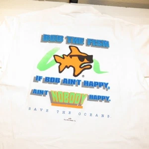 VINTAGE BOB THE FISH SAVE OCEAN ARUBA TEE T SHIRT Mens XL Power Pro Oneita - Picture 1 of 4