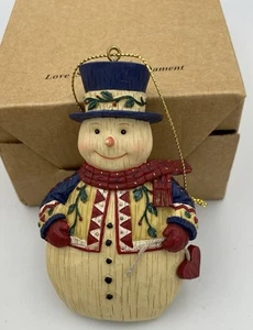 Demdaco Designs for the Home Love muñeco de nieve adorno de Navidad retirado - Imagen 1 de 8
