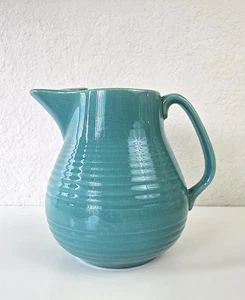Vintage Turquoise Bauer Los Angeles Ice Lip Ring Monterey Pottery Pitcher - Picture 1 of 8