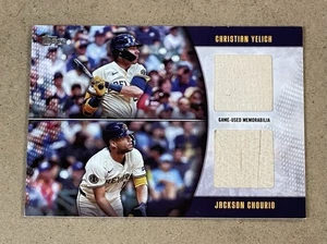 2025 TOPPS SERIES 1-MAJOR LEAGUE MATERIAL (DUAL-BATS) #MLMDR-YEC YELICH/CHOURIO - Picture 1 of 2