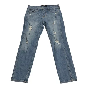 Pantalones de mezclilla Hollister para mujer talla 3 vintage boyfriend elásticos desgastados lavado medio - Imagen 1 de 11