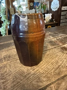 Antiker Peoria Illinois braun glasierter Peoria Illinois Einmach-Topf - Bild 1 von 9