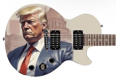 Donald Trump Custom Epiphone Les Paul Electric Guitar President USA MAGA T15 - Image 1 of 3