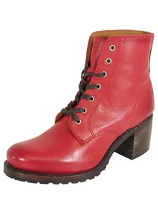 $398 Frye stivaletti con tacco donna Sabrina 6G stringati, rosso bruciato, US 8,5 - Foto 1 di 1