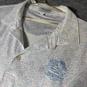 Peter Millar Summer Comfort XL Poloshirt 40th Breeders Cup White Drink AOP Golf - Bild 1 von 9