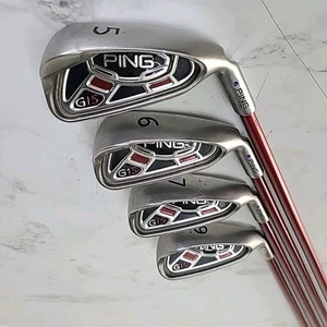 Ping G15 5 6 7 9 Irons Regular Flex RH Graphite Shafts Purple Dot Golf Clubs - Picture 1 of 7