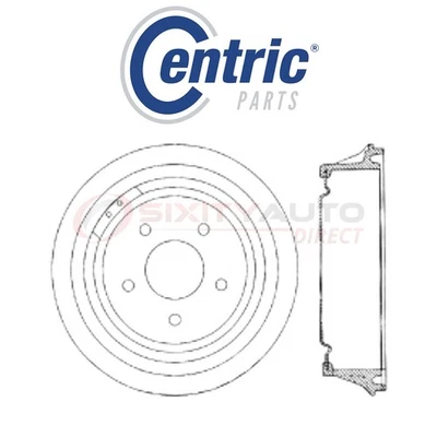 Centric C-TEK Brake Drum for 1993-1997 Chevrolet Camaro 3.4L 3.8L V6 - Kit bn Foto 1 de 4
