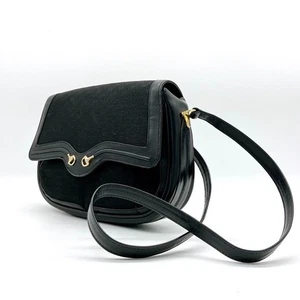 GUCCI Horsebit Micro GG Schultertasche Crossbody Canvas Leder Schwarz Gebraucht - Bild 1 von 11