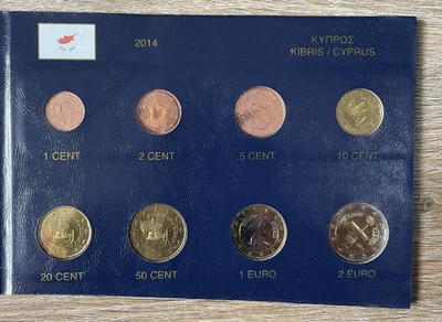 Série BU, 8 pièces. Euro CHYPRE 2014. - Photo 1/2