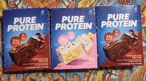 Pure Protein Bars Chocolate Deluxe + Birthday Cake 21g Protein 1.76 oz, 12 Ct - Picture 1 of 1