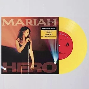 1993/2023 Mariah Carey - Hero UO Exclusive Limited Edition Yellow 7” Inch Vinyl - Picture 1 of 3