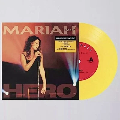 1993/2023 Mariah Carey - Hero UO Exclusive Limited Edition Yellow 7” Inch Vinyl - Image 1 of 3