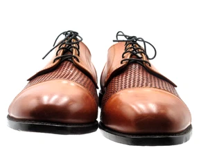 Herren Allen Edmonds Lauderdale Walnuss Gewebt Kappe Zehe Oxford-Schuhe Größe 14 D - Bild 1 von 10