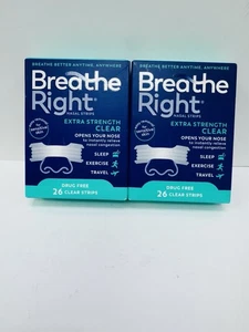 Breathe Right Extra Fuerza CLARO 26 Tiras Transparentes X 2 - Imagen 1 de 2