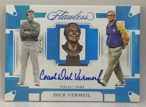 2022 Panini Flawless Dick Vermeil Platinum Autograph Auto 1/1 RAMS EAGLES SP SSP - Picture 1 of 9