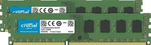 Crucial CT2K25664BD160B 4 GB Kit (2 GB x 2) (DDR3L, 1600 MT/s, PC3L-12800, DIMM, - Picture 1 of 5