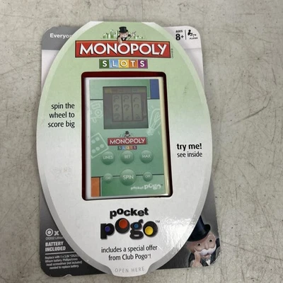 New Monopoly Slots Pocket Pogo Electronic Handheld Video Game NIB, Still Sealed  - Image 1 of 3