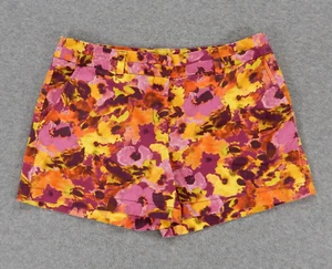 Ann Taylor Loft Womens Shorts 6 W32 L3.5 Pink Orange Floral Flower Print Bright - Picture 1 of 10