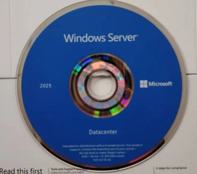 Microsoft Windows Server 2025 Datacenter paquete de licencias DVD | UVP 2.099... - Imagen 1 de 2
