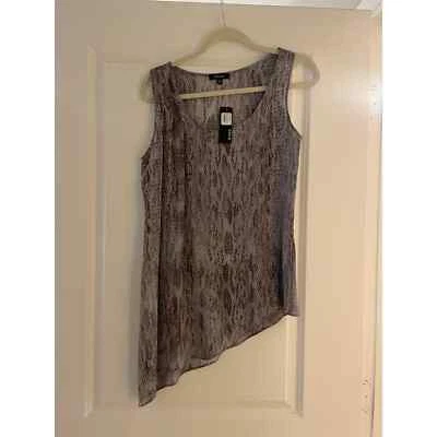 Top DREW 100 % Seda Lex Patrón Piel de Serpiente Top A-Simétrico Foto 1 de 4