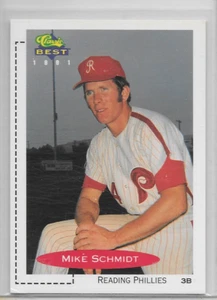 1991 Mike Schmidt Classic Best Baseball Card #1 Philadelphia Phillies - Imagen 1 de 2