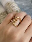 Adjustable Ring 18k Gold  Color Modern Elegant Ring