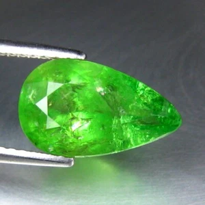 3,72 CTS Favoloso Fuoco Spumante Naturale 12X7MM Tsavorite-Andradite Granato Verde - Foto 1 di 3