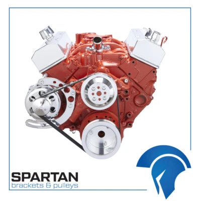 Kit de conversión de polea serpentina SBC ALT solo 283 350 400 bomba de agua larga Foto 1 de 3