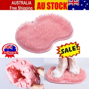Exfoliating Foot Back Scrubber Silicone Massager Pad Bath Shower Cleaning Mat NV - Picture 1 of 19