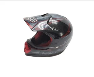 Fox Tracer Pro Jr Motorcross Black And Gray Skull Design Youth Helmet KS 48cm - Picture 1 of 18