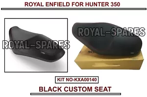 "BLACK CUSTOM SEAT" - Fit For Royal Enfield HUNTER 350 With Express Shipping - Picture 1 of 14