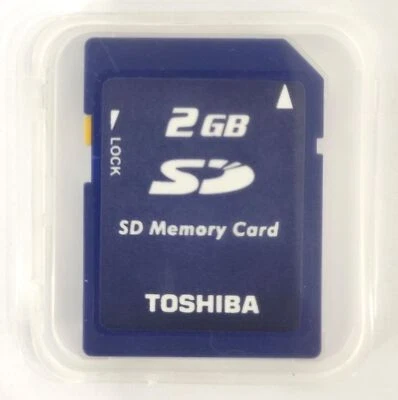 2GB Toshiba Memory Card SD Card Secure Digital C4 Standard SD-M02G With Housing - Image 1 of 4