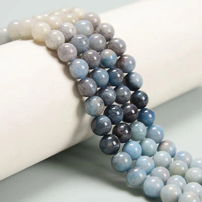 Natural Gradient Color Trolleite Smooth Round Beads 8mm 10mm 12mm 15.5'' Strand - Image 1 of 3
