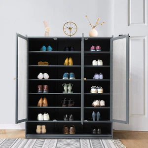 Freestanding Shoe Rack Storage Cabinet Entryway Slippers Organizer Plant Shelf - Picture 1 of 19