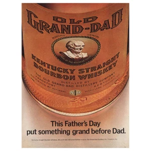 Old Grand Dad 1967: Fathers Day Something Grand Before Dad anuncio impreso vintage - Imagen 1 de 1