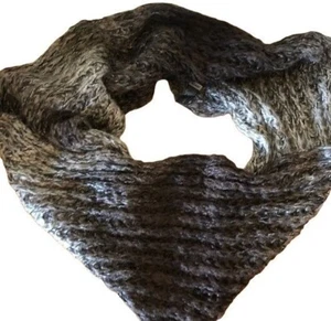 brown tan infinity knitted scarf wrap acrylic soft 11x58 inches READ - Picture 1 of 2