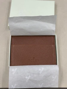 Rolex Credit Card Holder Wallet - Gold Leather - Picture 1 of 5