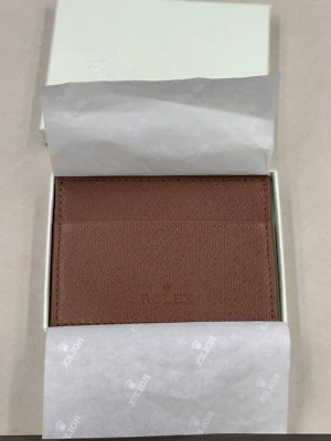 Rolex Credit Card Holder Wallet - Gold Leather - Image 1 of 4