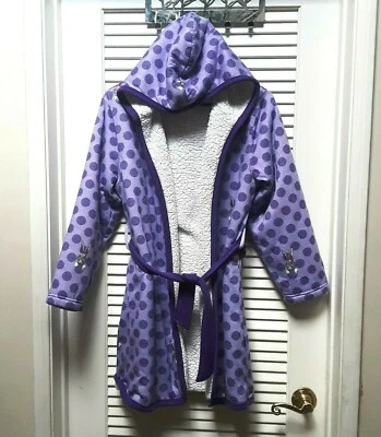 Bata forrada de sherpa Woodrow & Friends para niños conejito púrpura L (14/16) Foto 1 de 4