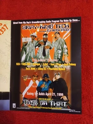 SWAY & KING TECH - 1996 US Full-Page Ad 'The Anthem' Single Release (HITS Mag.) - Image 1 of 4