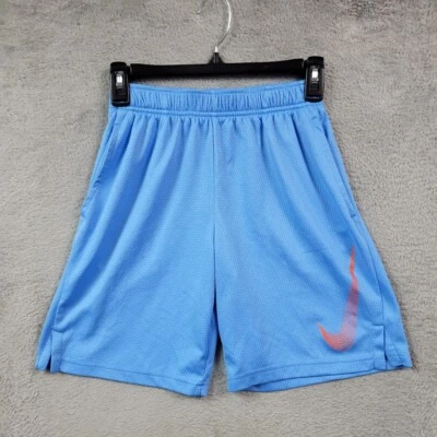Pantalones Cortos de Baloncesto Nike Niños Grandes Azul Gimnasio Deportes Swoosh Foto 1 de 4