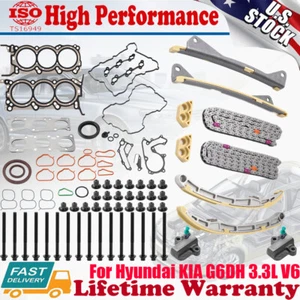 G6DH 3.3L Head Gasket Bolts & Timing Chain Kit For HYUNDAI Santa Fe KIA Sorento - Picture 1 of 16