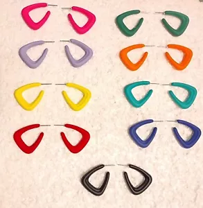 Bright & Bold: Stylish Triangle Summer Earrings - Picture 1 of 19