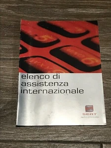 SEAT ELENCO ASSISTENZA INTERNAZIONALE MANUALE LIBRETTO ORIGINALE ITALIANO 2002 - Foto 1 di 4