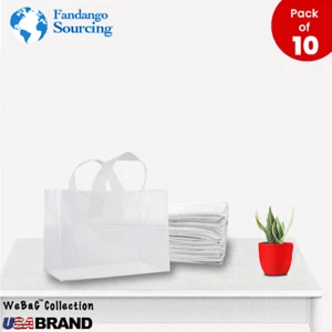 Bolsas de Compras Bolsos de Mano Reutilizables Reciclables Regalo y Bolsa de Promoción, Med, Paquete de 10 - Imagen 1 de 8