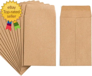 500 Pack Small Coin Envelopes Self-Adhesive Kraft Paper Seed Envelopes Mini - Picture 1 of 1