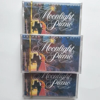 3 Lot Readers Digest Moonlight Piano Romantic Cassette Vol. 1 2 4 NEW SEALED  - Image 1 of 4